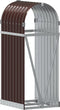 vidaXL - Haardhoutopslag - 40x45x100 - cm - gegalvaniseerd - staal - bruin