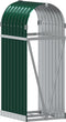 vidaXL - Haardhoutopslag - 40x45x100 - cm - gegalvaniseerd - staal - groen