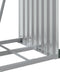 vidaXL - Haardhoutopslag - 40x45x100 - cm - gegalvaniseerd - staal - lichtbruin