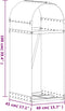 vidaXL - Haardhoutopslag - 40x45x100 - cm - gegalvaniseerd - staal - bruin