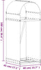 vidaXL - Haardhoutopslag - 40x45x100 - cm - gegalvaniseerd - staal - lichtbruin
