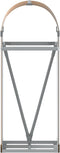 vidaXL - Haardhoutopslag - 40x45x100 - cm - gegalvaniseerd - staal - lichtbruin