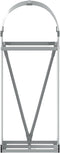 vidaXL - Haardhoutopslag - 40x45x100 - cm - gegalvaniseerd - staal - zilverkleurig