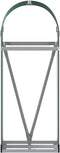 vidaXL - Haardhoutopslag - 40x45x100 - cm - gegalvaniseerd - staal - groen