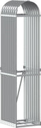 vidaXL - Haardhoutopslag - 40x45x170 - cm - gegalvaniseerd - staal - lichtgrijs