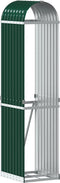vidaXL - Haardhoutopslag - 40x45x170 - cm - gegalvaniseerd - staal - groen