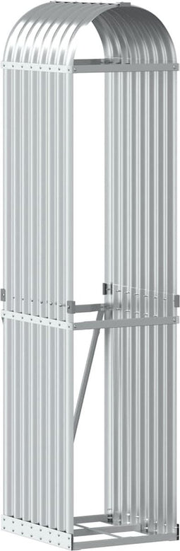 vidaXL - Haardhoutopslag - 40x45x170 - cm - gegalvaniseerd - staal - zilverkleurig