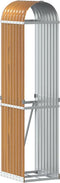 vidaXL - Haardhoutopslag - 40x45x170 - cm - gegalvaniseerd - staal - lichtbruin