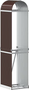 vidaXL - Haardhoutopslag - 40x45x170 - cm - gegalvaniseerd - staal - bruin
