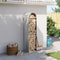 vidaXL - Haardhoutopslag - 40x45x170 - cm - gegalvaniseerd - staal - lichtgrijs