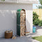 vidaXL - Haardhoutopslag - 40x45x170 - cm - gegalvaniseerd - staal - groen