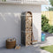 vidaXL - Haardhoutopslag - 40x45x170 - cm - gegalvaniseerd - staal - antraciet