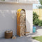 vidaXL - Haardhoutopslag - 40x45x170 - cm - gegalvaniseerd - staal - lichtbruin