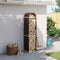 vidaXL - Haardhoutopslag - 40x45x170 - cm - gegalvaniseerd - staal - bruin