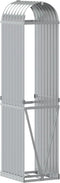 vidaXL - Haardhoutopslag - 40x45x170 - cm - gegalvaniseerd - staal - zilverkleurig