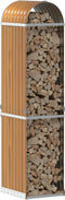 vidaXL - Haardhoutopslag - 40x45x170 - cm - gegalvaniseerd - staal - lichtbruin