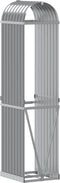vidaXL - Haardhoutopslag - 40x45x170 - cm - gegalvaniseerd - staal - lichtgrijs
