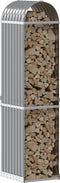 vidaXL - Haardhoutopslag - 40x45x170 - cm - gegalvaniseerd - staal - lichtgrijs