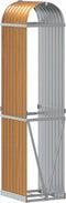 vidaXL - Haardhoutopslag - 40x45x170 - cm - gegalvaniseerd - staal - lichtbruin