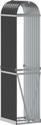 vidaXL - Haardhoutopslag - 40x45x170 - cm - gegalvaniseerd - staal - antraciet