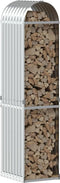 vidaXL - Haardhoutopslag - 40x45x170 - cm - gegalvaniseerd - staal - zilverkleurig