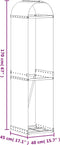vidaXL - Haardhoutopslag - 40x45x170 - cm - gegalvaniseerd - staal - antraciet