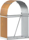 vidaXL - Haardhoutopslag - 80x45x120 - cm - gegalvaniseerd - staal - lichtbruin