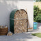 vidaXL - Haardhoutopslag - 80x45x120 - cm - gegalvaniseerd - staal - groen