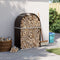 vidaXL - Haardhoutopslag - 80x45x120 - cm - gegalvaniseerd - staal - bruin