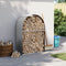 vidaXL - Haardhoutopslag - 80x45x120 - cm - gegalvaniseerd - staal - lichtgrijs