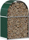 vidaXL - Haardhoutopslag - 80x45x120 - cm - gegalvaniseerd - staal - groen