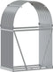 vidaXL - Haardhoutopslag - 80x45x120 - cm - gegalvaniseerd - staal - lichtgrijs
