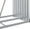 vidaXL - Haardhoutopslag - 80x45x120 - cm - gegalvaniseerd - staal - zilverkleurig