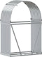 vidaXL - Haardhoutopslag - 80x45x120 - cm - gegalvaniseerd - staal - zilverkleurig