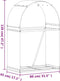vidaXL - Haardhoutopslag - 80x45x120 - cm - gegalvaniseerd - staal - groen