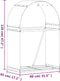 vidaXL - Haardhoutopslag - 80x45x120 - cm - gegalvaniseerd - staal - bruin