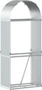 vidaXL - Haardhoutopslag - 80x45x190 - cm - gegalvaniseerd - staal - zilverkleurig
