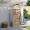 vidaXL - Haardhoutopslag - 80x45x190 - cm - gegalvaniseerd - staal - zilverkleurig
