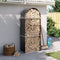 vidaXL - Haardhoutopslag - 80x45x190 - cm - gegalvaniseerd - staal - antraciet