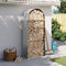 vidaXL - Haardhoutopslag - 80x45x190 - cm - gegalvaniseerd - staal - lichtgrijs