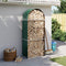 vidaXL - Haardhoutopslag - 80x45x190 - cm - gegalvaniseerd - staal - groen