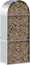 vidaXL - Haardhoutopslag - 80x45x190 - cm - gegalvaniseerd - staal - zilverkleurig