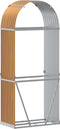 vidaXL - Haardhoutopslag - 80x45x190 - cm - gegalvaniseerd - staal - lichtbruin
