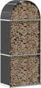 vidaXL - Haardhoutopslag - 80x45x190 - cm - gegalvaniseerd - staal - antraciet