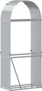 vidaXL - Haardhoutopslag - 80x45x190 - cm - gegalvaniseerd - staal - zilverkleurig