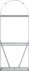 vidaXL - Haardhoutopslag - 80x45x190 - cm - gegalvaniseerd - staal - zilverkleurig