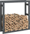 vidaXL - Haardhoutrek - 100x25x100 - cm - massief - grenenhout - grijs