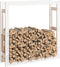 vidaXL - Haardhoutrek - 100x25x100 - cm - massief - grenenhout - wit