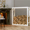 vidaXL - Haardhoutrek - 100x25x100 - cm - massief - grenenhout - wit