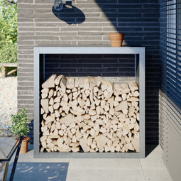 vidaXL - Haardhoutrek - 100x40x100 - cm - gegalvaniseerd - staal
